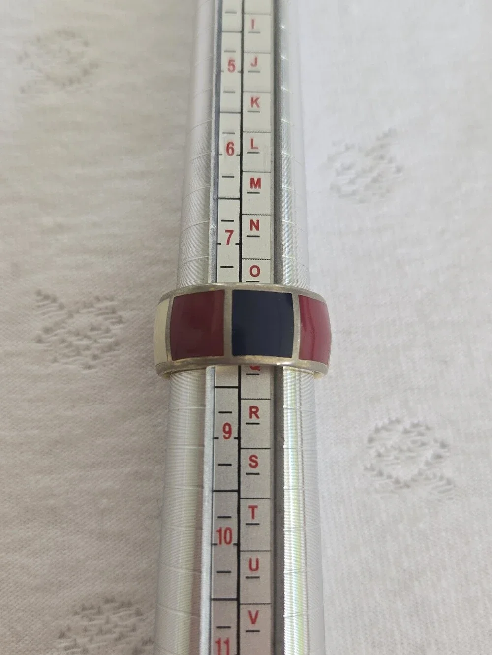 Coach Colorblock Enamel Dome Ring in Olive, Pink, Navy, Burgundy ~Size 8.5